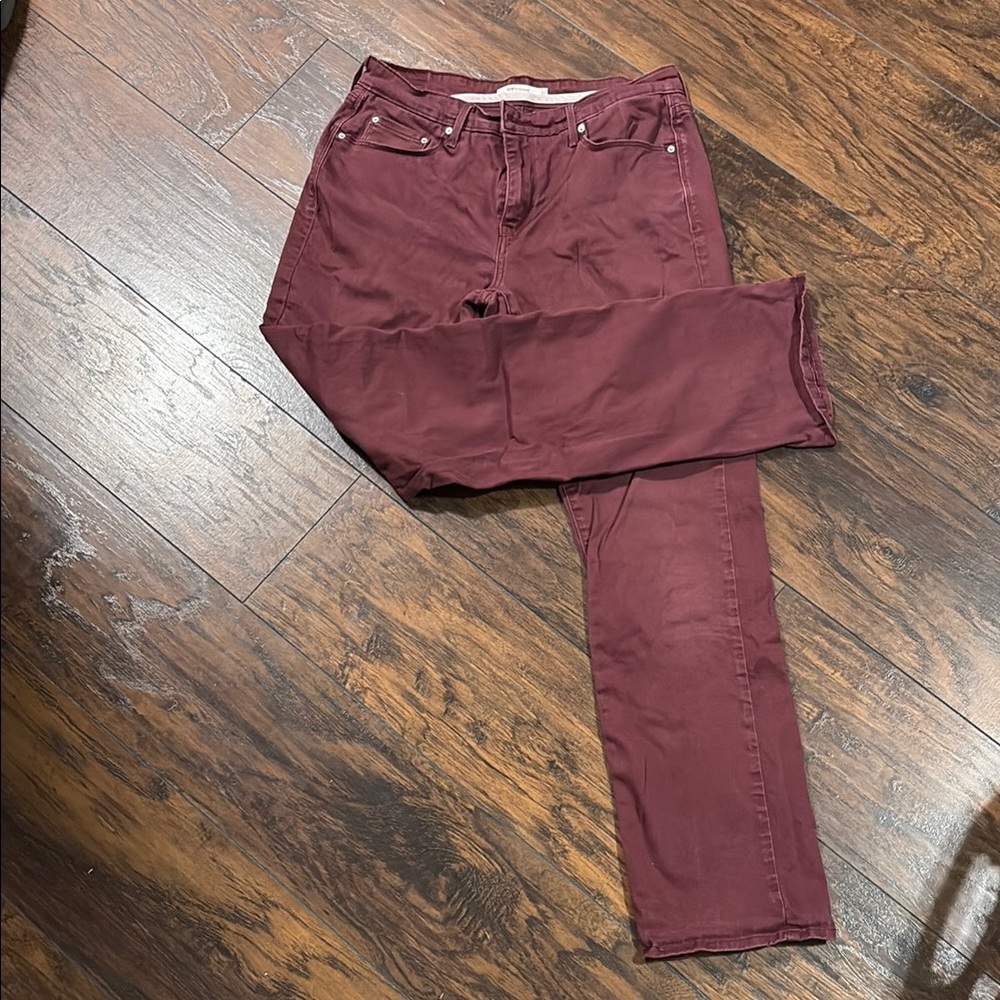 Levi’s 505 Burgundy Straight-Leg Pants